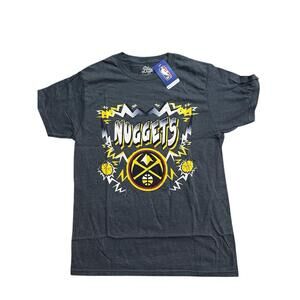 Nwt Mens Denver Nuggets Nba Apparel Tee - Medium - Heathered Blue